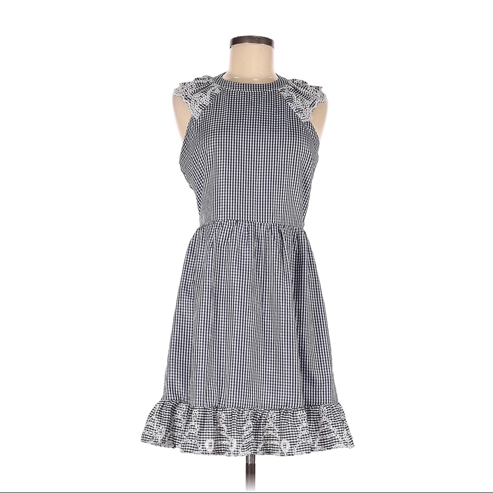 Copper Key Navy Gingham Dress